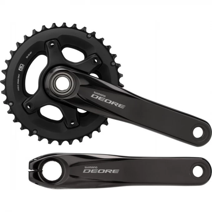 Система SHIMANO DEORE, M6000-2, 175мм, интегрированный вал, 10 скоростей, 34/24T без каретки, черный EFCM6000EX44X Система SHIMANO DEORE, M6000-2, 175мм, интегрированный вал, 10 скоростей, 34/24T без каретки, черный EFCM6000EX44X