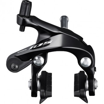 Тормоз клещевой SHIMANO 105, R7000, передний, цв. черный, колодк. R55C4, болт 27,5, гайки: 10,5/12,5/18/27/3