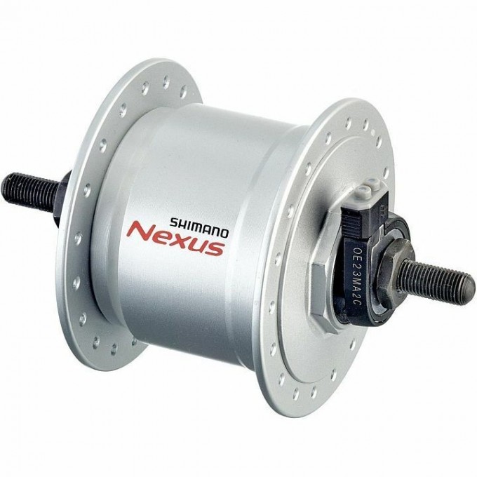 Втулка динамо SHIMANO 3D32, 36 отверстий, 6V-3W, под гайки, диск под 6 болтов с SM-DH10, серебристый EDH3D32DSG Втулка динамо SHIMANO 3D32, 36 отверстий, 6V-3W, под гайки, диск под 6 болтов с SM-DH10, серебристый EDH3D32DSG