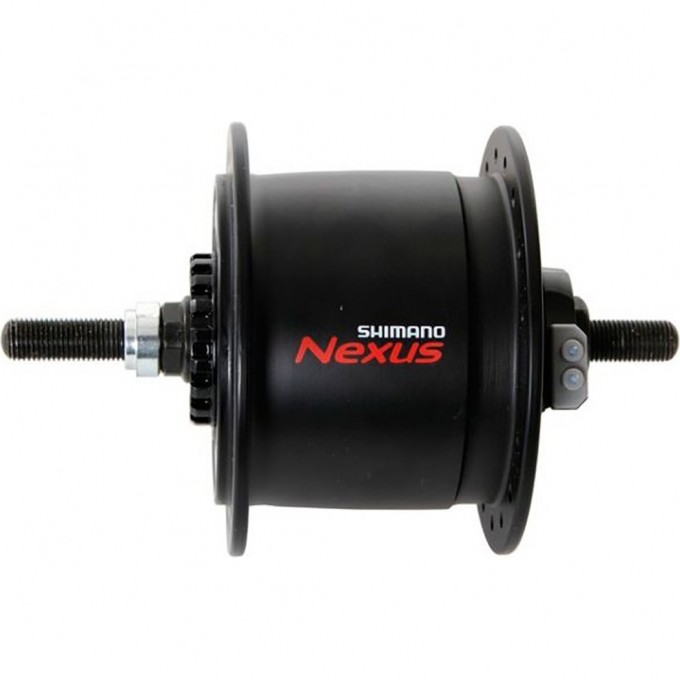 Втулка SHIMANO C6000, динамо, 36 отверстия, 6V-2.4W, под роллер, под гайки, черный, EDHC60002RDNL