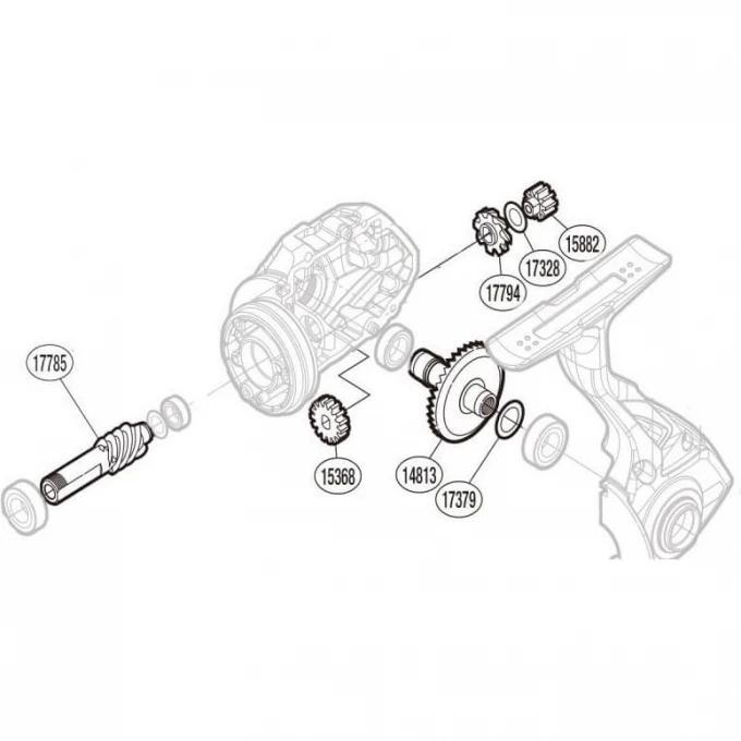 Запчасть для катушки SHIMANO GEAR SET набор шестеронок главной пары PK0391